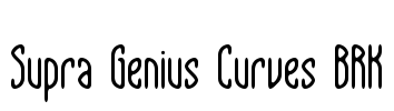 Supra Genius Curves BRK Font Image