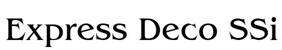 Express Deco SSi Font Image