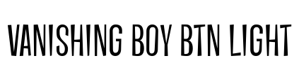 Vanishing Boy BTN Light Font Image