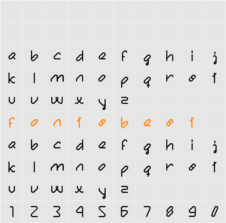Bule Character Map