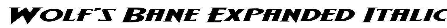 Wolf's Bane Expanded Italic