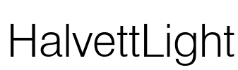 HalvettLight Font Image