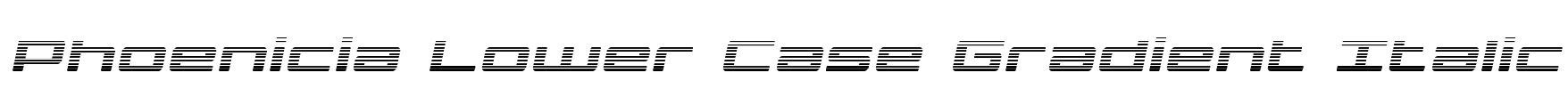 Phoenicia Lower Case Gradient Italic Font Image