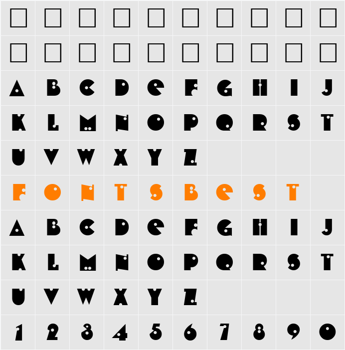 ShotShell Character Map