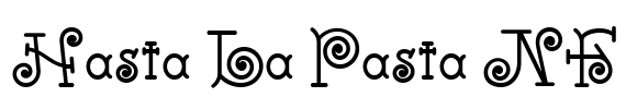 Hasta La Pasta NF Font Image