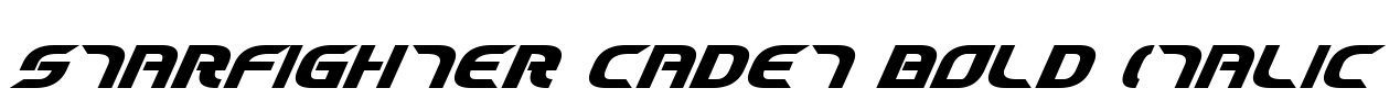 Starfighter Cadet Bold Italic Font Image