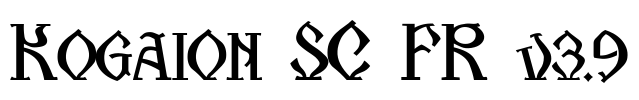 Kogaion SC FR v3.9 Font Image