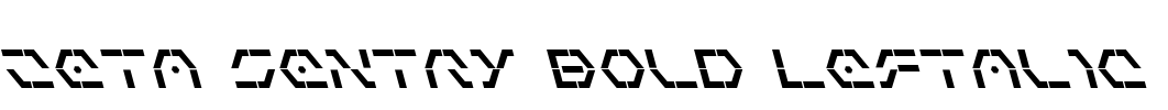 Zeta Sentry Bold Leftalic