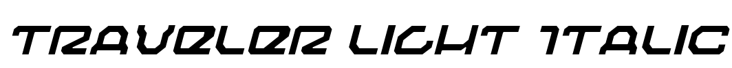 Traveler Light Italic Font Image