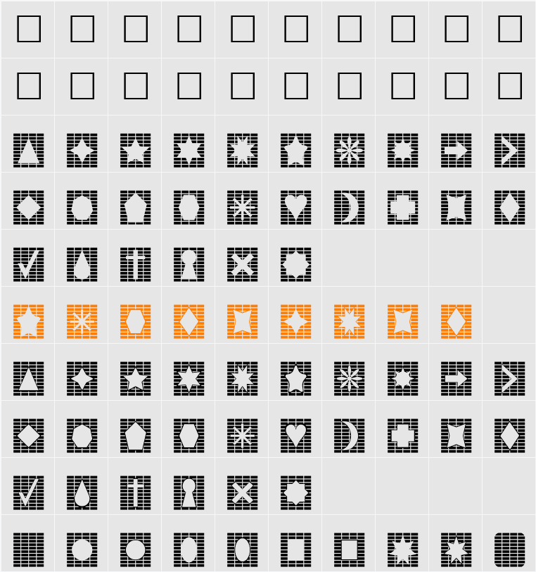 Grids n Things 2 Character Map