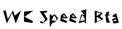 WC Speed Bta Font Image