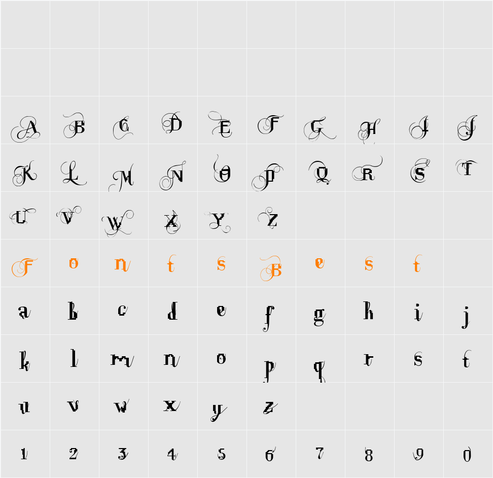 Opus Pix Character Map