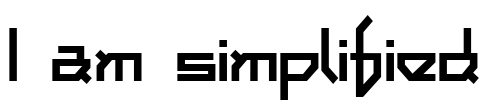 I am simplified Font Image