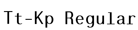 Tt-Kp Regular Font Image