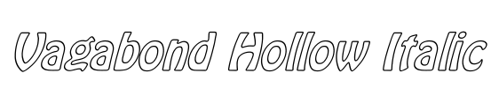 Vagabond Hollow Italic Font Image