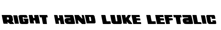 Right Hand Luke Leftalic Font Image