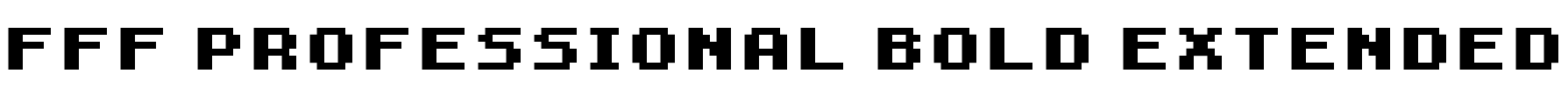 FFF Professional Bold Extended Font Image