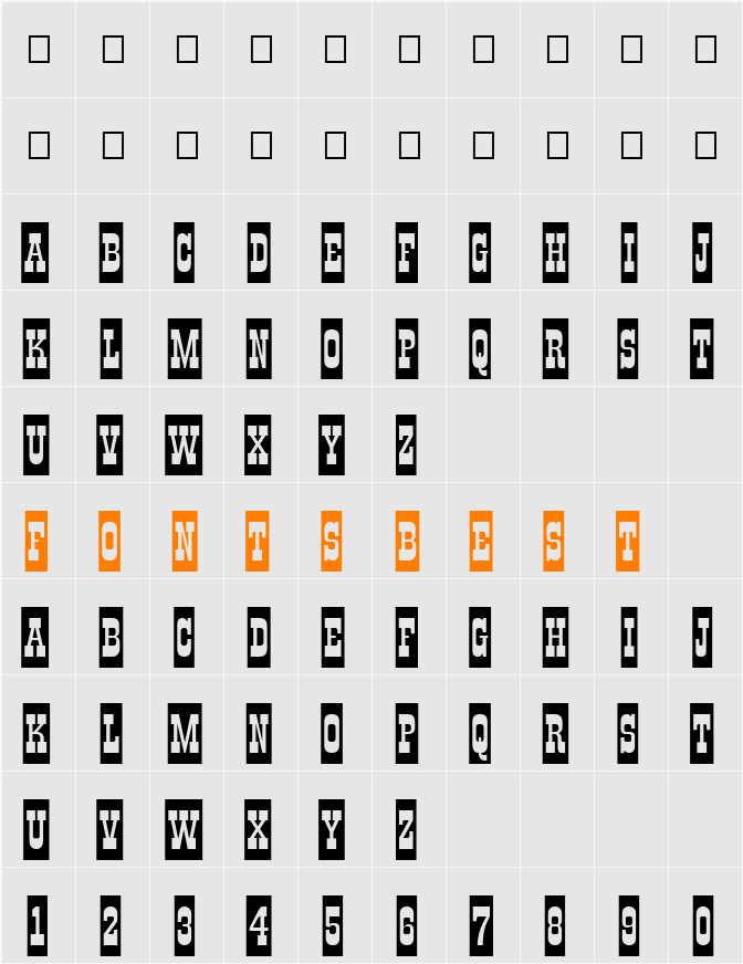 a_GildiaTitulSl Character Map