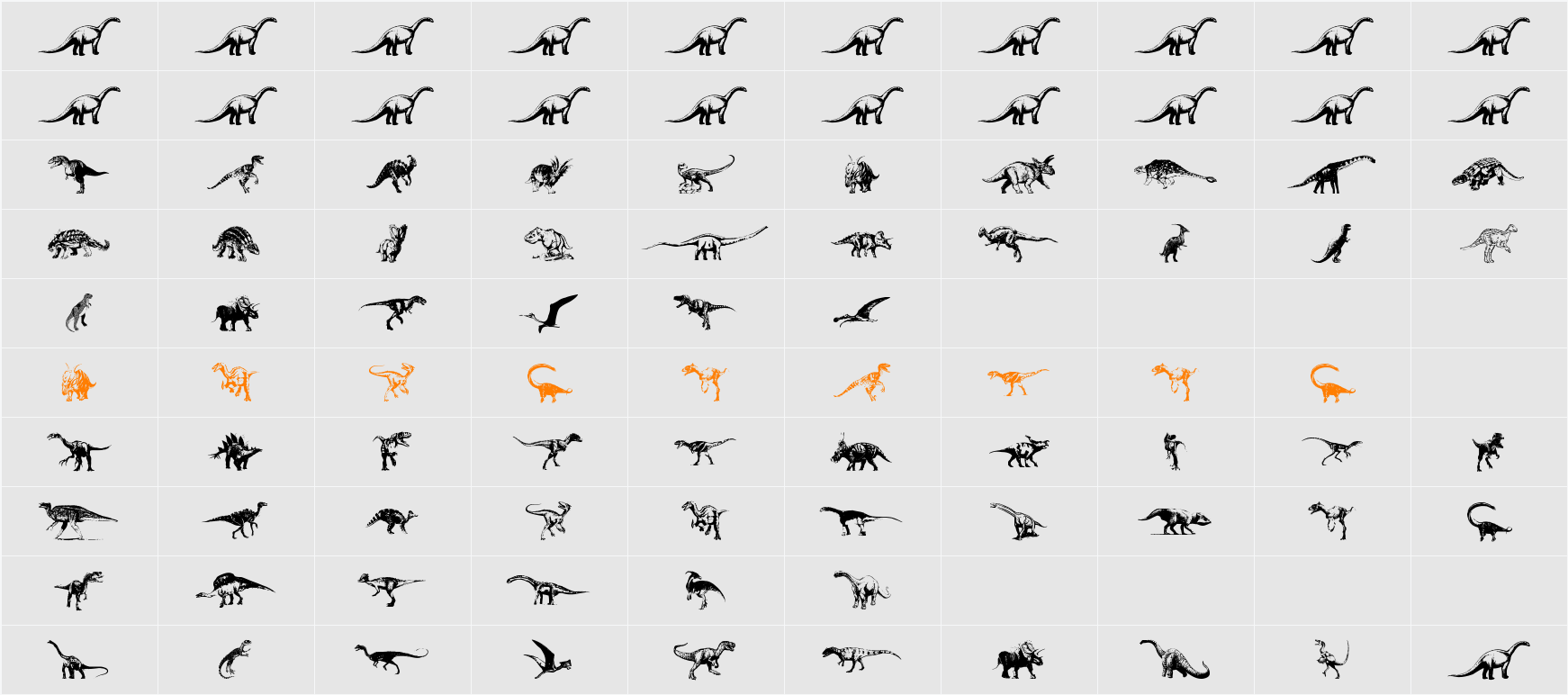 Dinosaurs Character Map