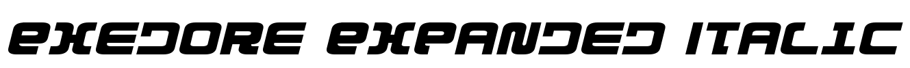 Exedore Expanded Italic Font Image
