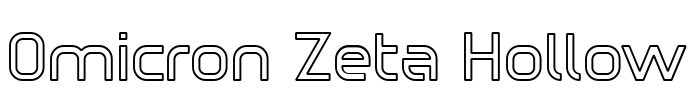 Omicron Zeta Hollow Font Image