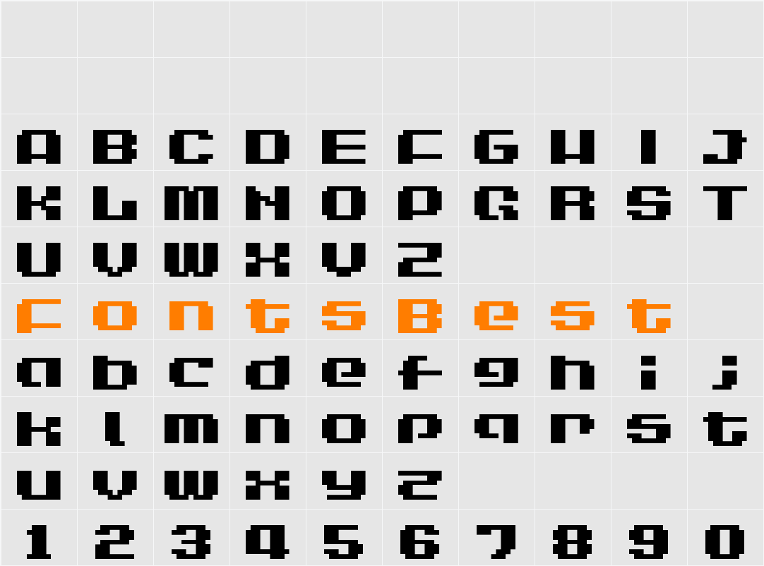 LVDC Game Over 2 Character Map