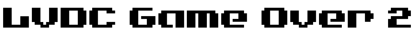 LVDC Game Over 2 Font Image