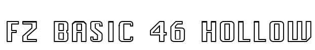 FZ BASIC 46 HOLLOW Font Image