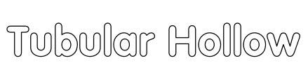 Tubular Hollow Font Image