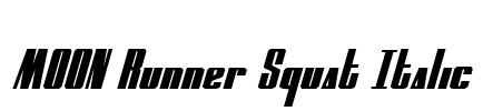 MOON Runner Squat Italic Font Image