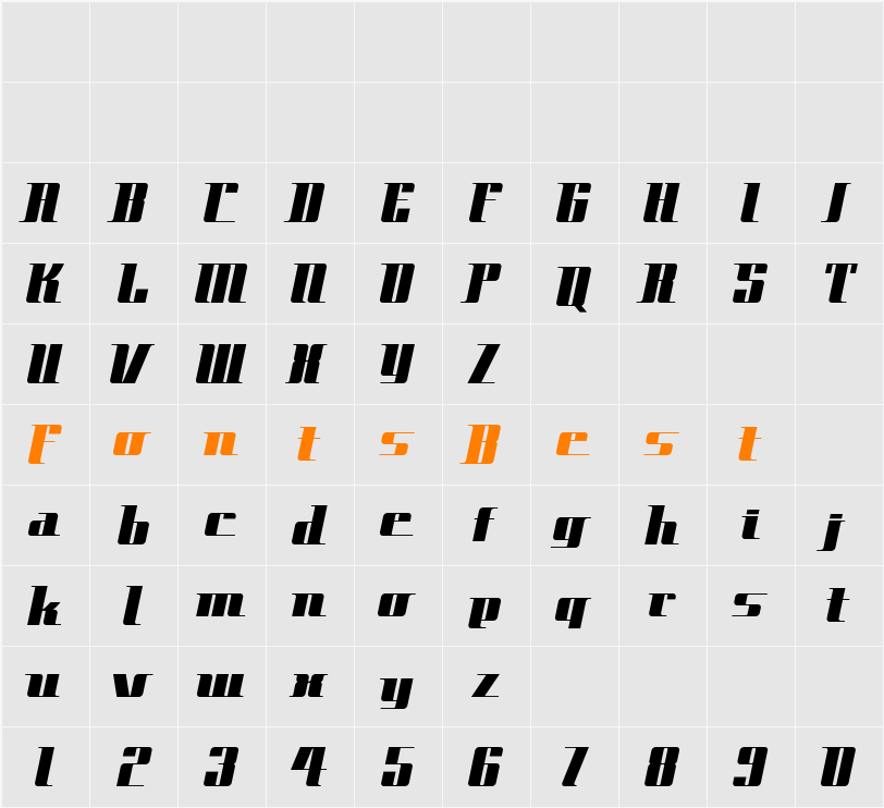 SpaceCadet Character Map