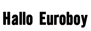 Hallo Euroboy Font Image