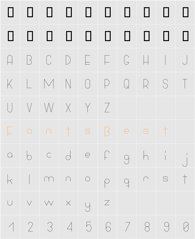 Bowhouse Light Character Map