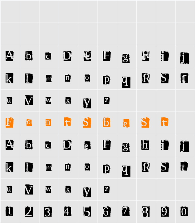 ScriptSERIF Character Map