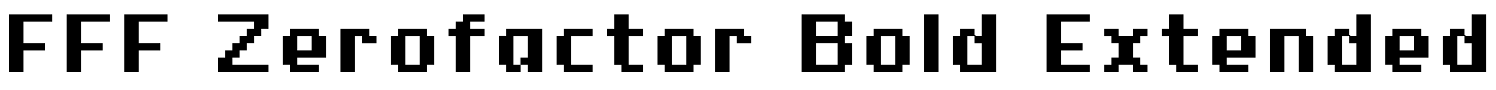 FFF Zerofactor Bold Extended Font Image
