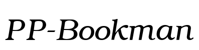 PP-Bookman Font Image