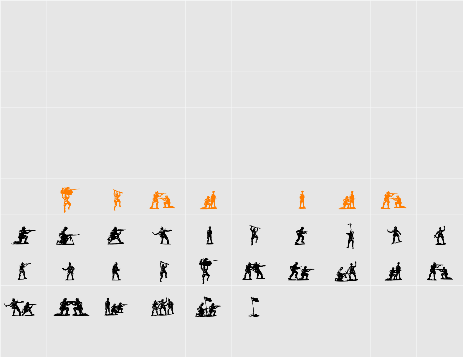Soldiers of Hell Character Map