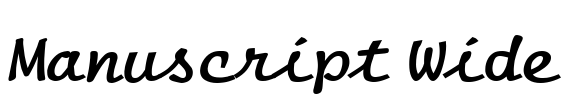 Manuscript Wide Font Image