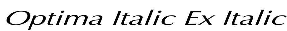 Optima Italic Ex Italic Font Image