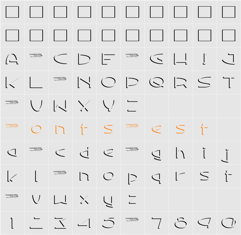 Doggstar-cloaked Character Map