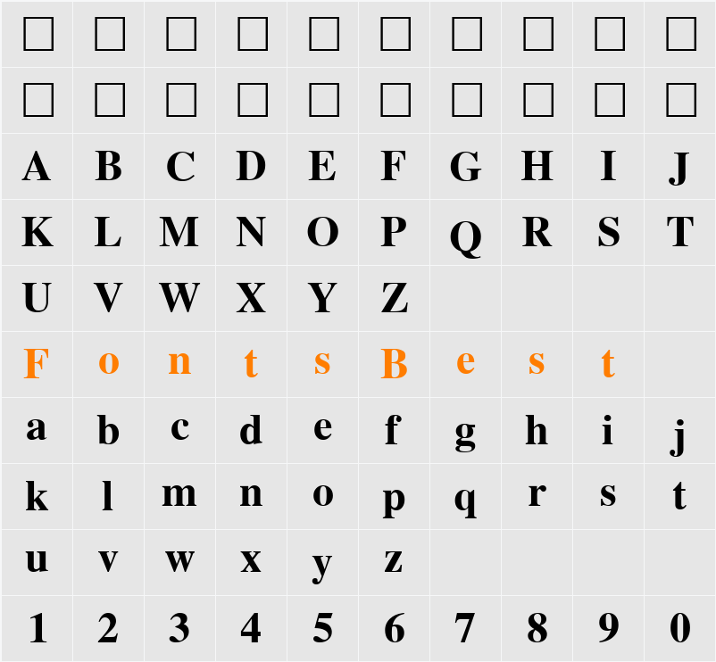 Tribune Character Map