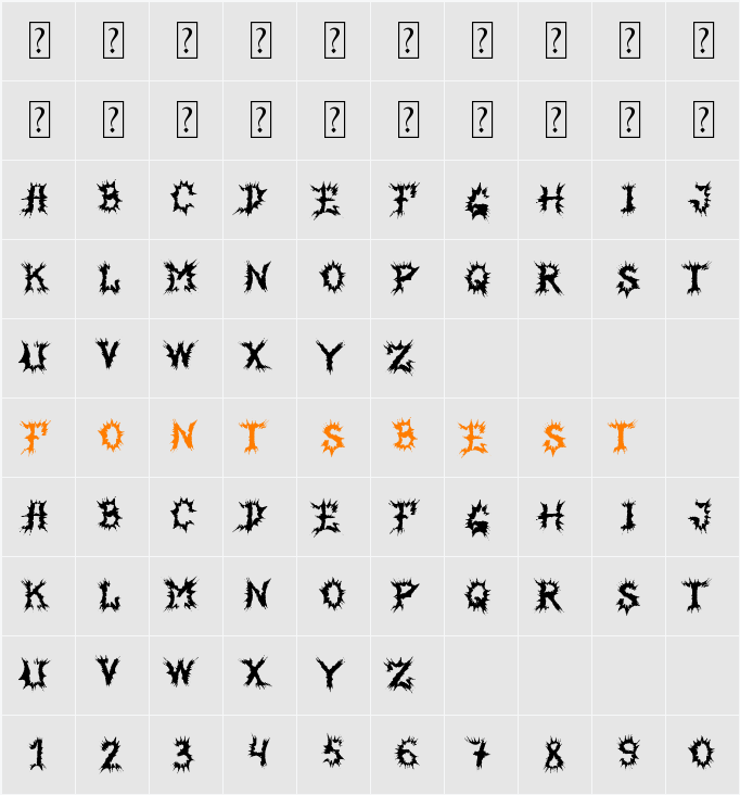 MB-HorrorHouse Character Map