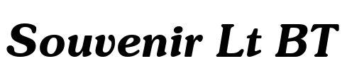 Souvenir Lt BT Font Image
