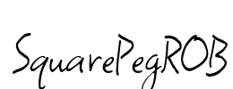 SquarePegROB Font Image