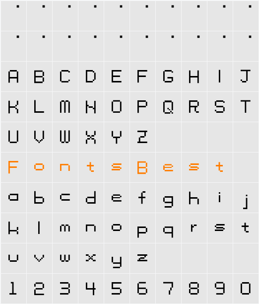 tama ss01 Character Map