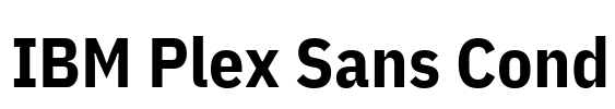 IBM Plex Sans Cond Font Image