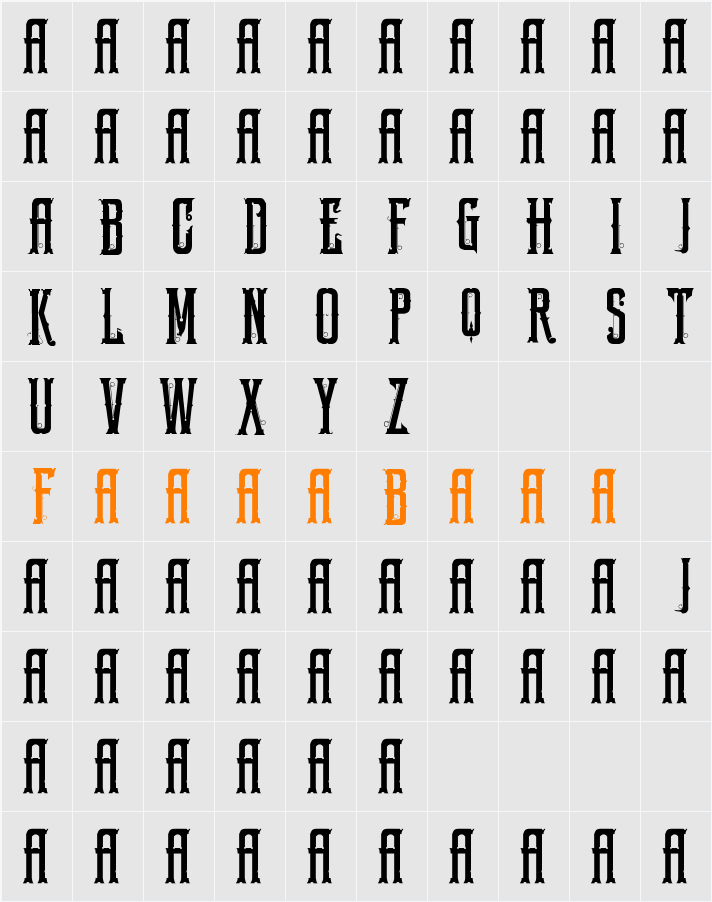 sg Character Map
