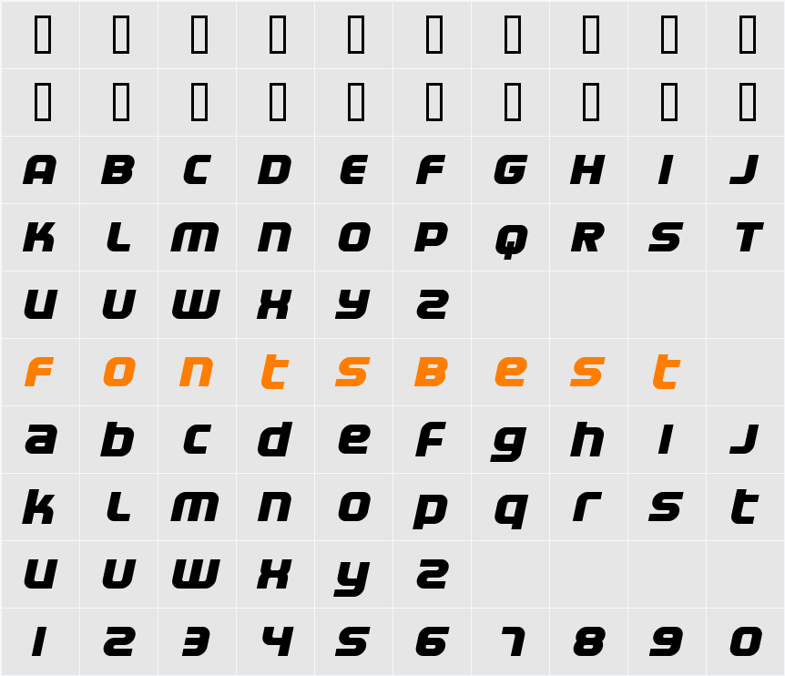 Electrofied Character Map