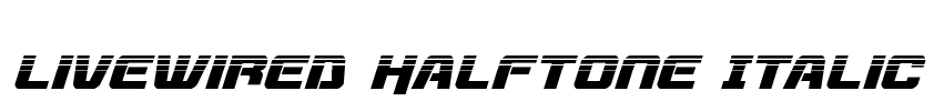 Livewired Halftone Italic Font Image