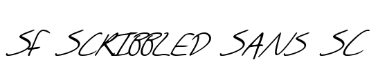 SF Scribbled Sans SC Font Image